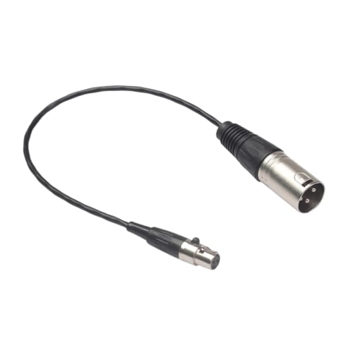 geneX Audio Cable, Mini XLR 3-Pin Female to XLR 3-Pin Male, Compact and Lightweight, 0.3m, Zinc Alloy Casing, Full Copper Casing