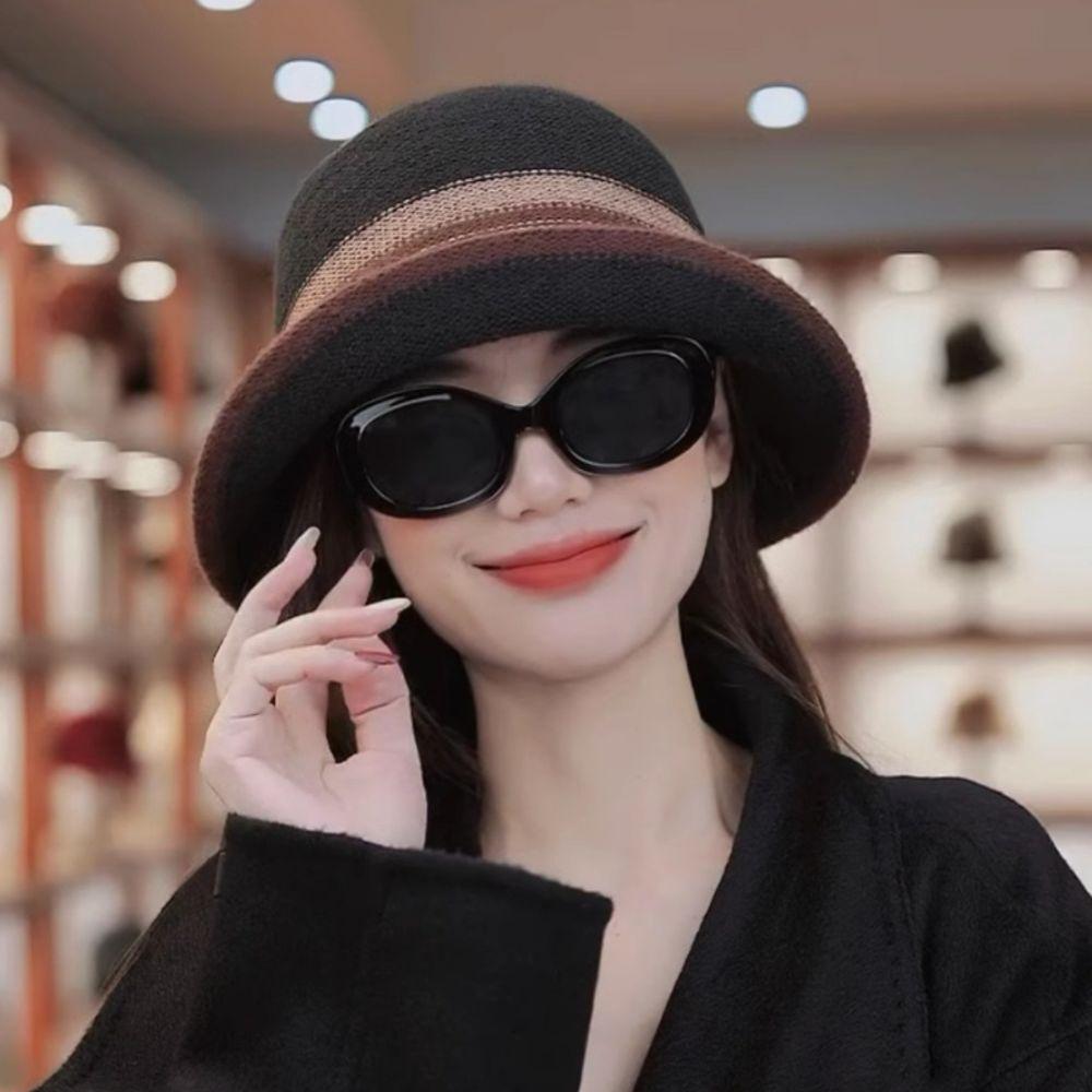 Retro Winter Hat Wool Basin Hat Casual Bucket Hat for Women