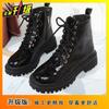 Fashion outer wear versatile medium tube Martin boots women's 2025 new autumn and winter handsome foreign British platform short boots