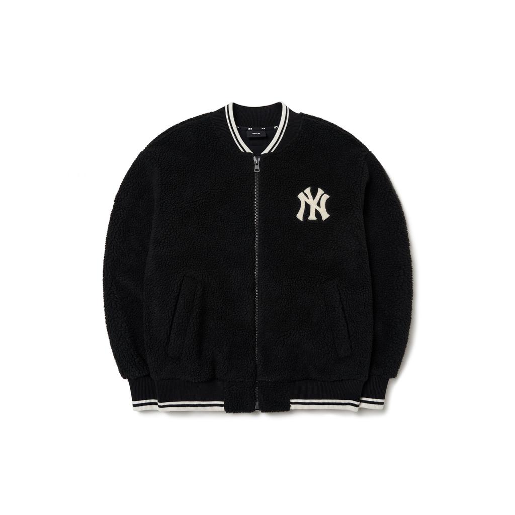 MLB New York Yankees Letter Print Baseball Jacket Unisex jackets Black 3AJPF0116-50BKS