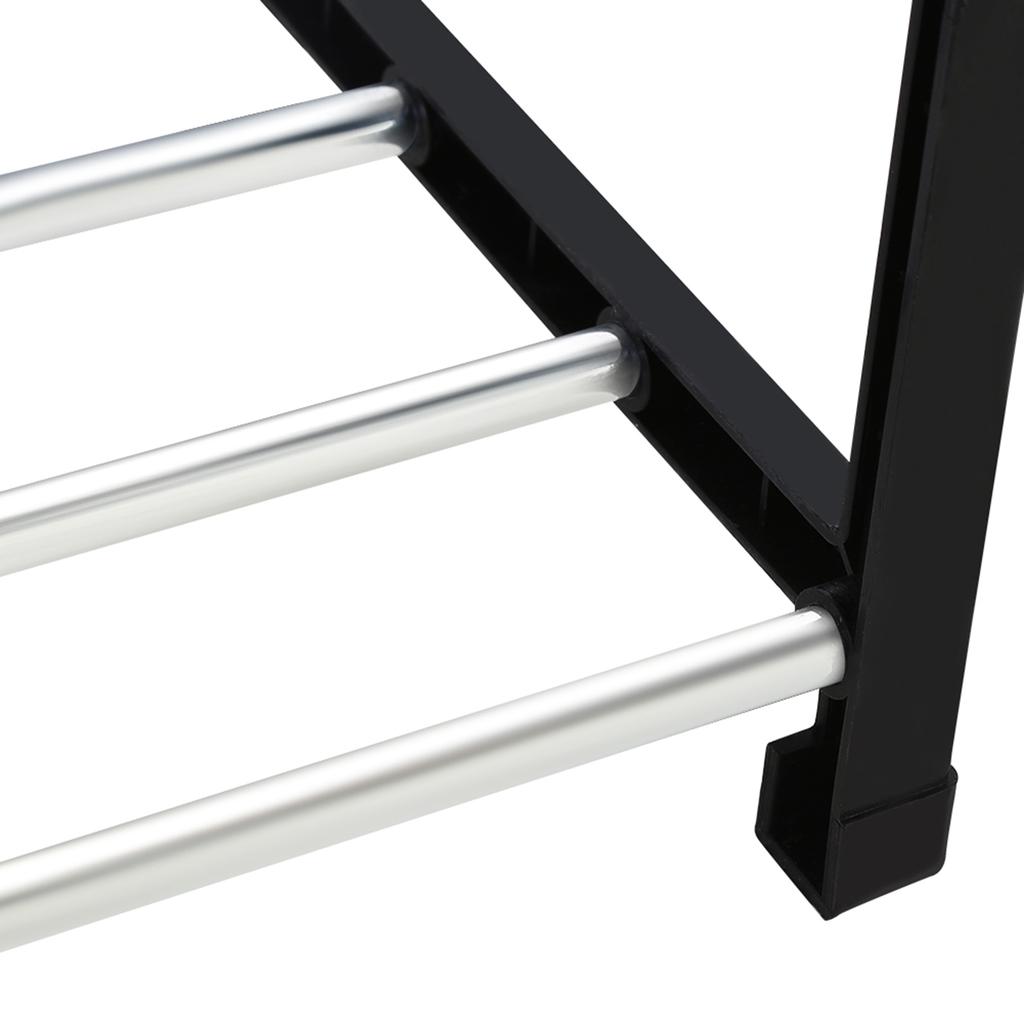 Plastic Aluminum Metal Standing Shoe Rack Shoes Storage Shelf Home 3 Tiers