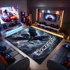 1PC Custom Name Black Horse Wings Theme Floor Mat Ideal for Living Room, Game Rooms, Office, Bedroom,Floor Mat Playful Design