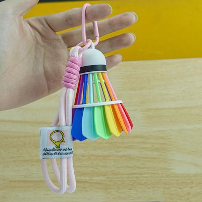 Spor Stilleri Mini Badminton Anahtarlık Unisex Metal Badminton Anahtar Aksesuarları Dekor Çanta Cüzdan Sırt Çantası Raket