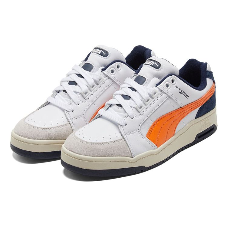 Puma Slipstream Lo Retro White Vibrant Orange Unisex Sneakers 384692-03