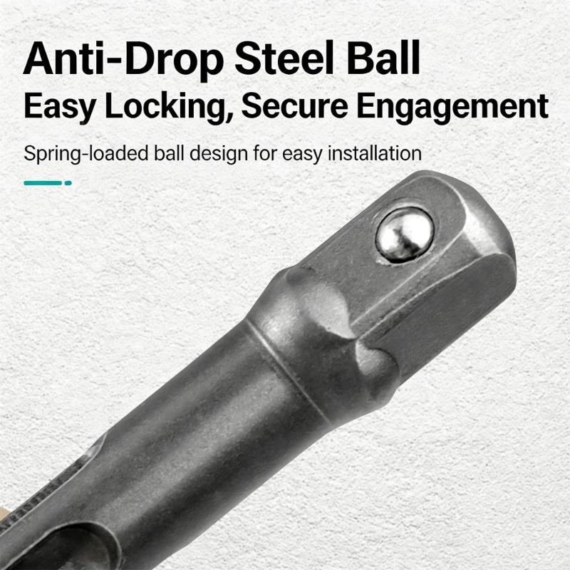 3Pcs Socket Driver Set Shank Electric Bit Adapters Impact Drill Hammer Adapters Wrenches Tool Easy To Install