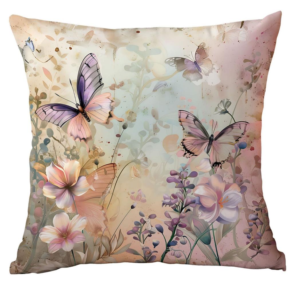 New Creative Butterfly Pillowcase Spring and Summer Dreamy Pillowcase Home Bedside Sofa Backrest Cover