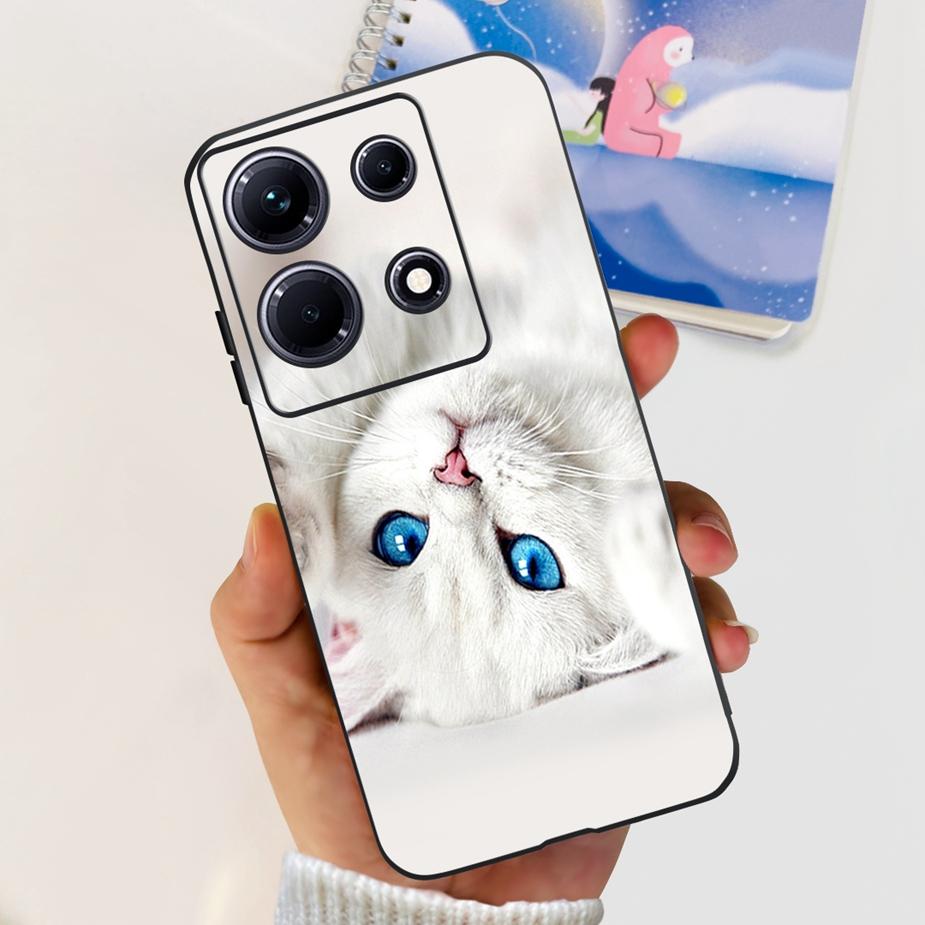 For Infinix Note 30i Case X6716 Stylish Cat Flowers Painted Cover Soft Silicone Phone Case For Infinix Note 30 Pro Note30 Bumper