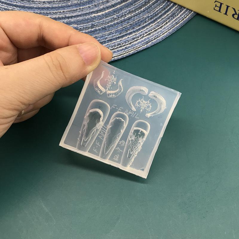 Schafskopf 3D Silikonform Nagelkunstform Nagelanhänger Manikürewerkzeug Nagelform DIY Handwerk Gussform Nageldekoration Salonbedarf