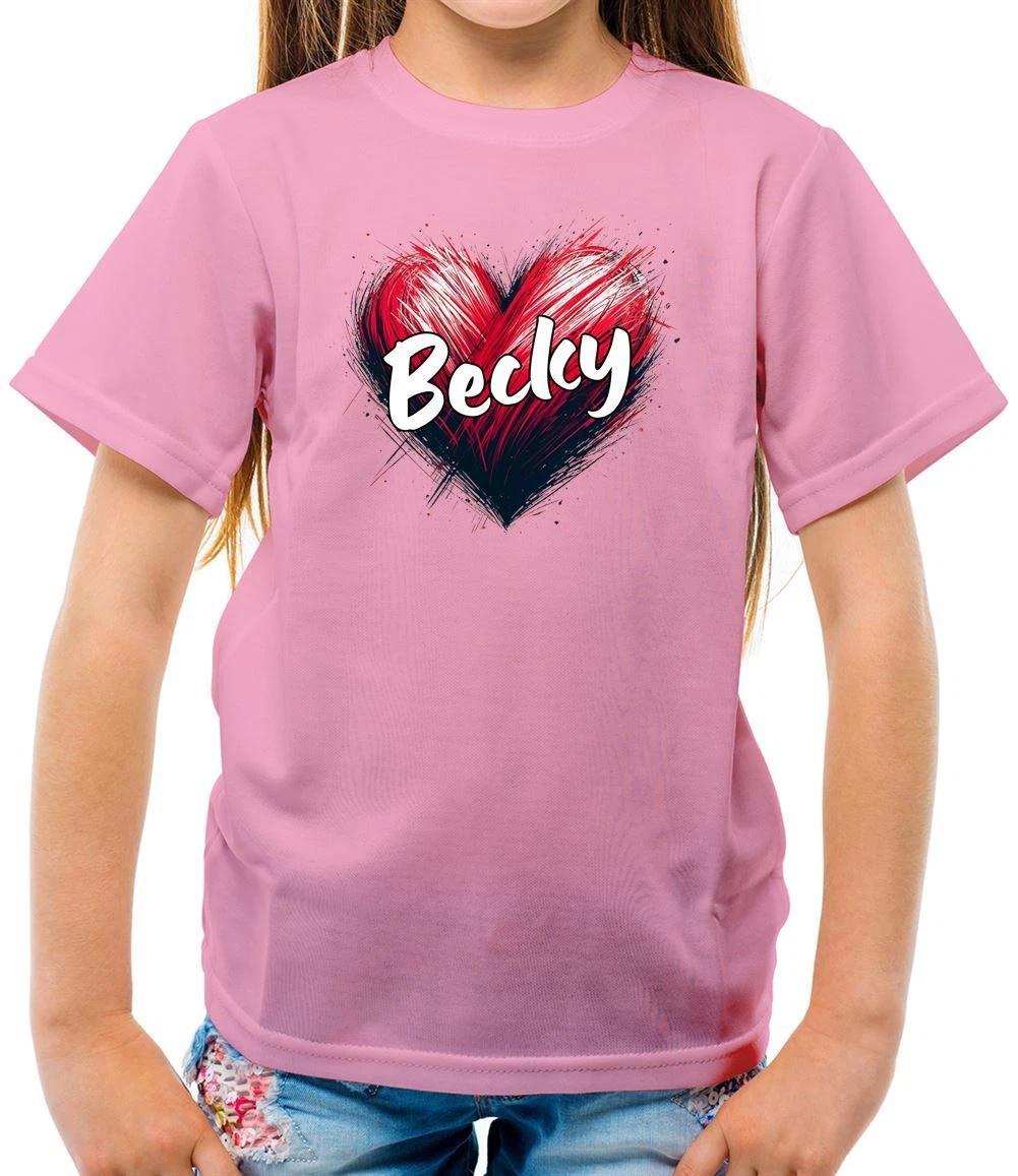 Love Heart Becky - Kids T-Shirt - Singer Lyrics Fan Tour Love Concert 150