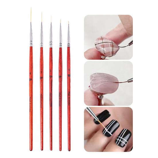

Yousheng Nail Art Pen High Tenacity No Shedding Soft Bristles DIY with Lid Nail Drawing Stripe Dotting Outlining Sketch Pen Nail Salon Supply