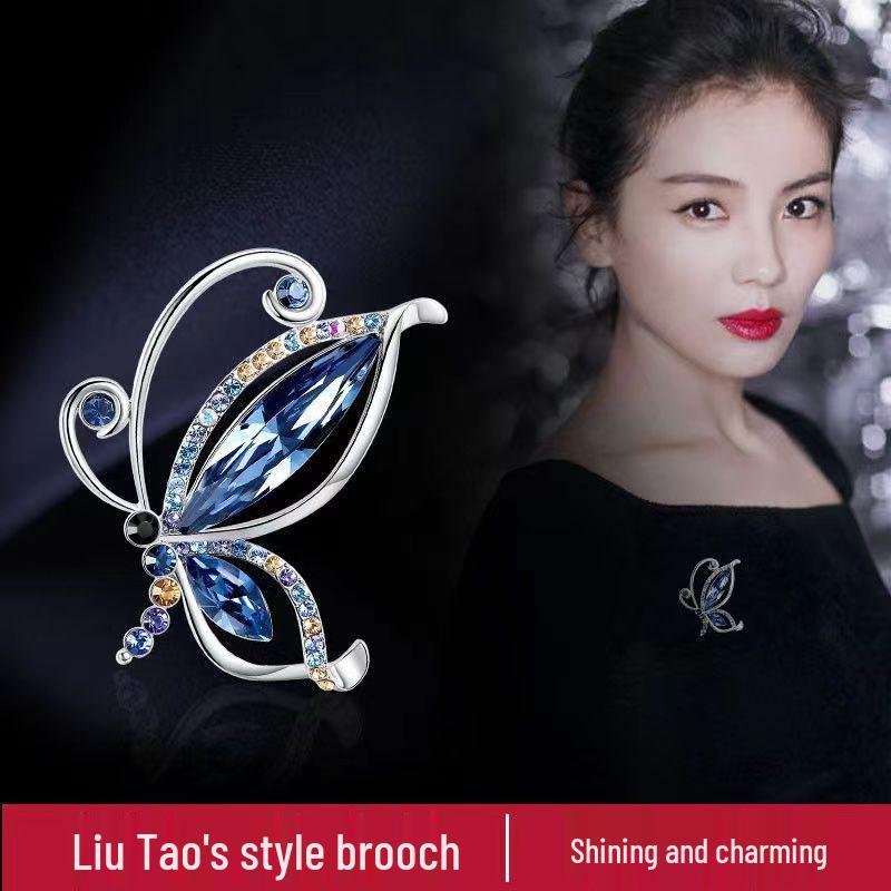 Elegant Luxury Brooch: Versatile and Exquisite Pin for Suit Jackets - Japanese and Korean Inspired Design