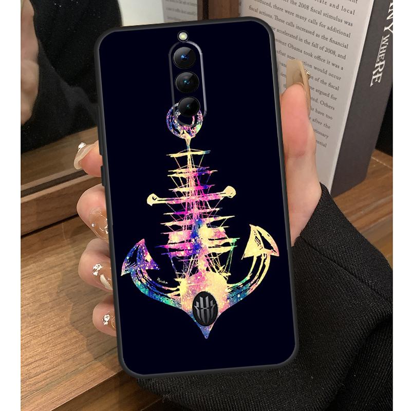 Nautical Anchor Boat Sea Case For Nubia Red Magic 6S 7S Pro 6 7 8 9 10 Pro 5G 6R RedMagic 8S 9S 8 9 10 Pro Plus Coque