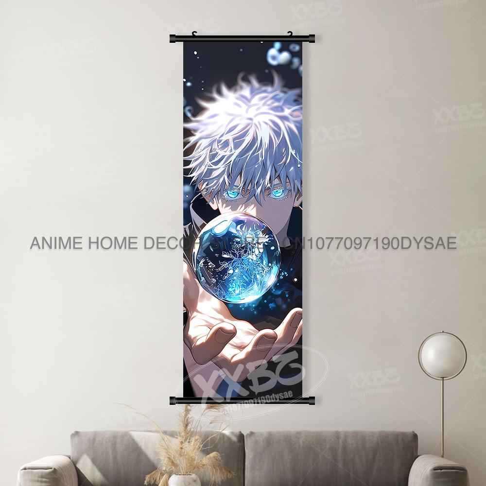 Jujutsu Kaisen Anime Poster Kamer Canvas Print Hangend Schilderij Muurkunst Megumi Fushiguro Oprollen Afbeelding Huisdecoratie Muurschildering (as the picture,30x90cm(12x36inch))