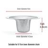 Stainless Steel Drain Net Filter: 5cm-11cm Sizes for Leftover Food and Residue