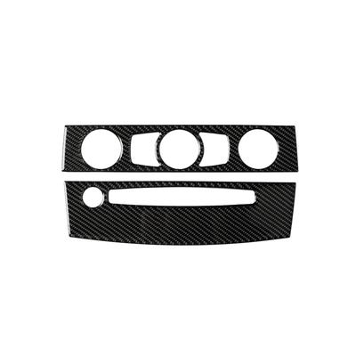Pour BMW Série 5 E60 2004-2007 Accessoires Fibre de Carbone Voiture Climatisation CD Panneau de Commande Cache Garniture Cadre Autocollants