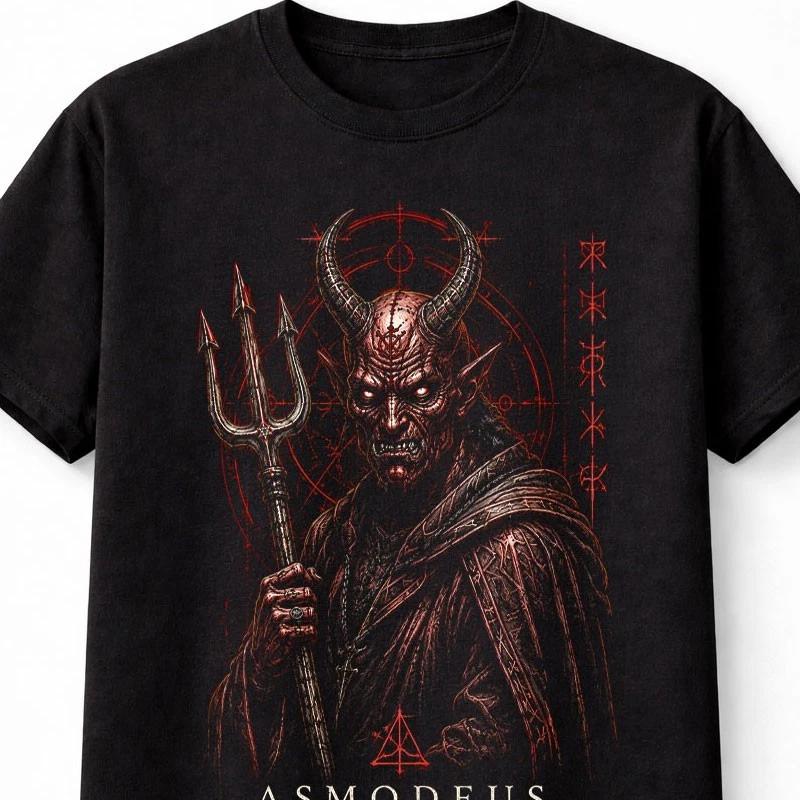 Asmodeus King of Lust Demon Gothic Horror Occult Metal Unisex TShirt S