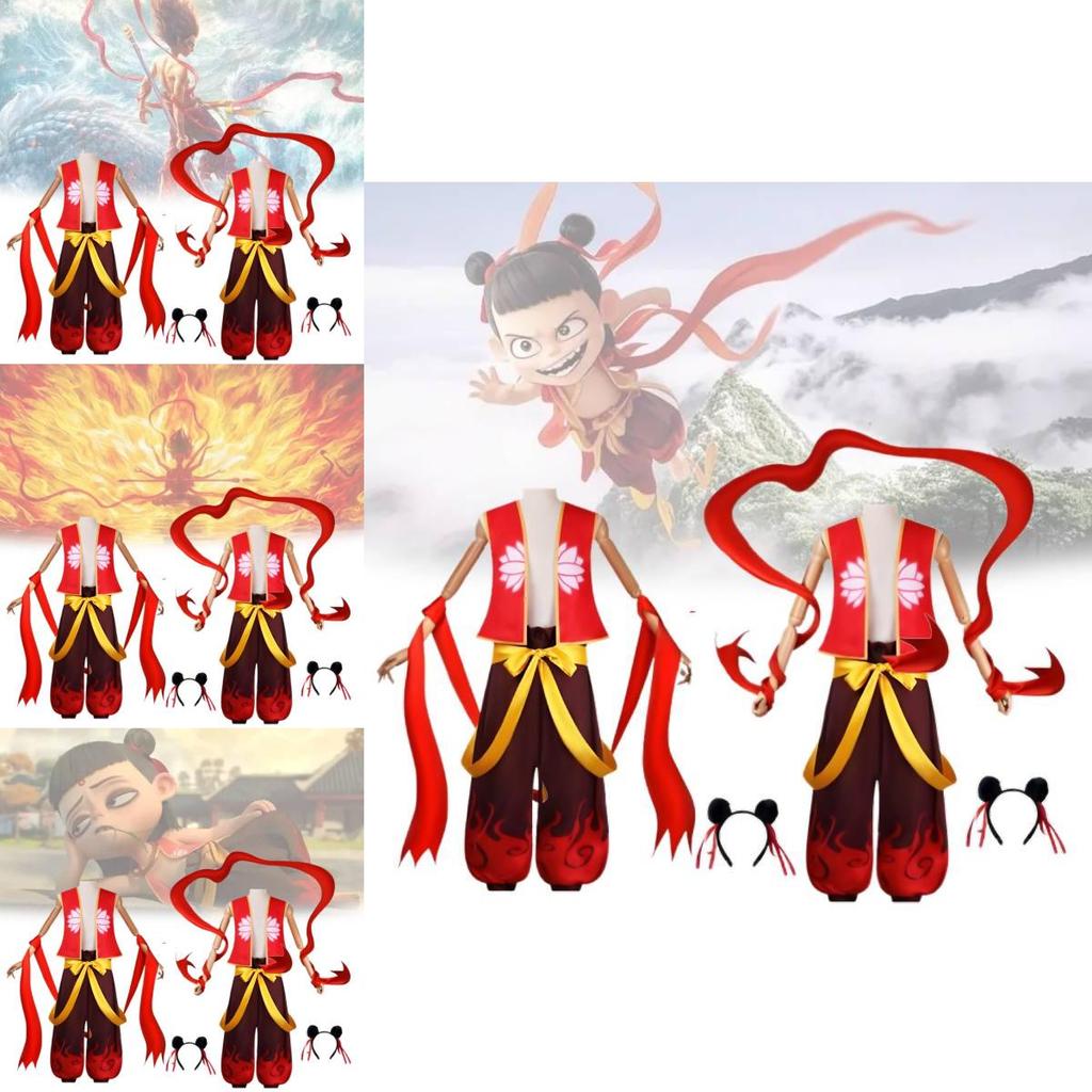 Ne Zha 2 Cosplay Costume Stylish Red Outfit For Kids And Adults Perfect For Role Play Events