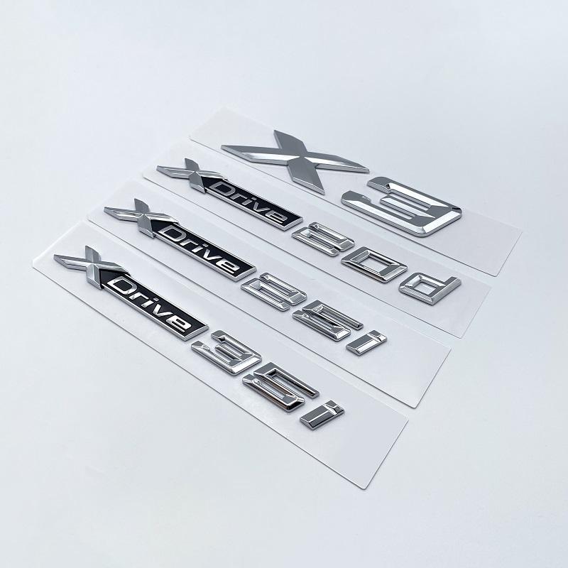3D XDrive 20i 30i 35i 40i 50i 30d 35d 40d Auto Znak na Blatník Znak na Kufr Samolepka Pro BMW M X1 X3 X4 X5 X6 X7 GT Logo Příslušenství