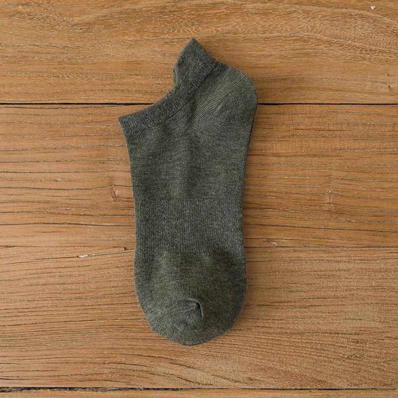 Men's Summer Breathable Low-Cut Anti-Odor Socks - Moisture-Wicking, Sweat-Absorbent, Solid Color