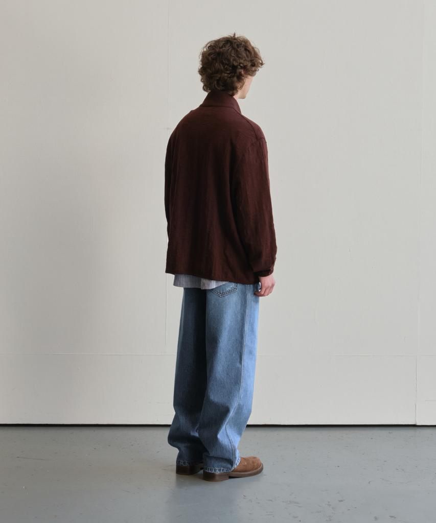 Holliseon Blueborn Damage Loose Denim Pants Light Blue