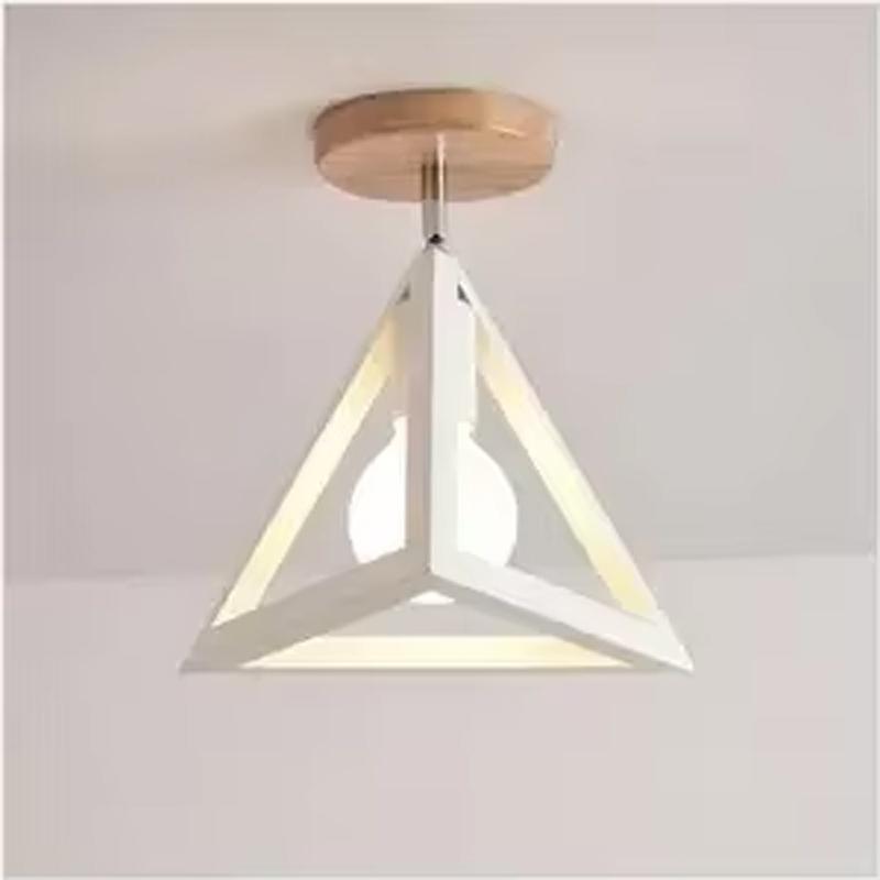 Modern LED Ceiling Lights Black White Triangle Lamps For Balcony Corridor Aisle Restaurant Bar Indoor Indoor Decorative Fixtures