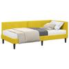 Corner Bed Frame with Mattress Other 2 Pcs Yellow Velvet