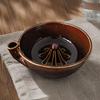 Glazed Ceramic Berry Basket Self Spinning Washing Bowl, 360 Degree Vortex Cleaning And Flower Shaped Fruit Rinse Bowl Drain Spinner, Vegetable
