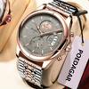 POEDAGAR Top Original Men Watch Chronograph Waterproof Date Quartz Luxury Watches Stainless Stain Business Male Wristwatch
