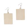Geometric Earrings Wooden Drop Ear Stud For Women