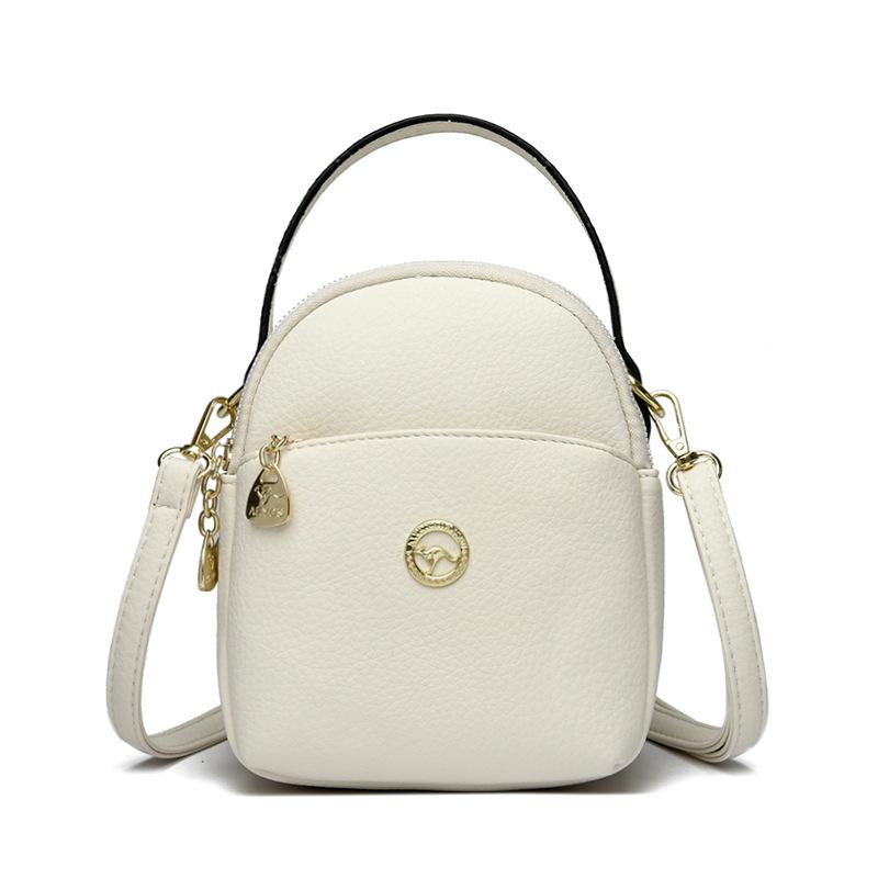 Soft Leather Multi-compartment Mother Bag, New One-shoulder Crossbody Simple Large-capacity Handbag for Women