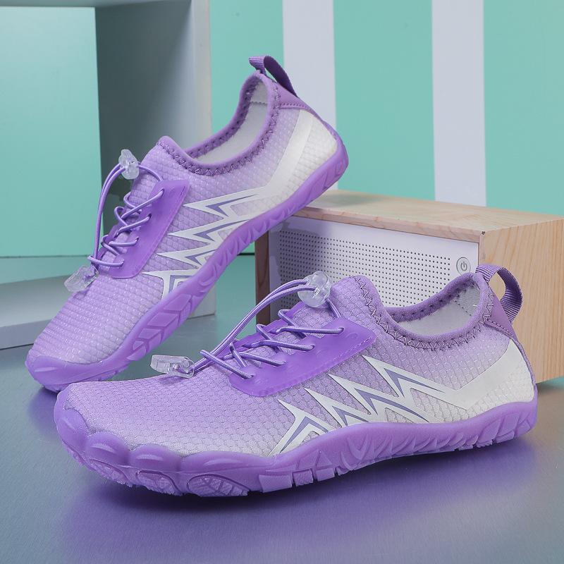 

Outdoor beach quick-drying creek shoes fishing shoes breathable non-slip men s and women s five-finger snorkeling swimming shoes wading shoes 43 фіолетовий