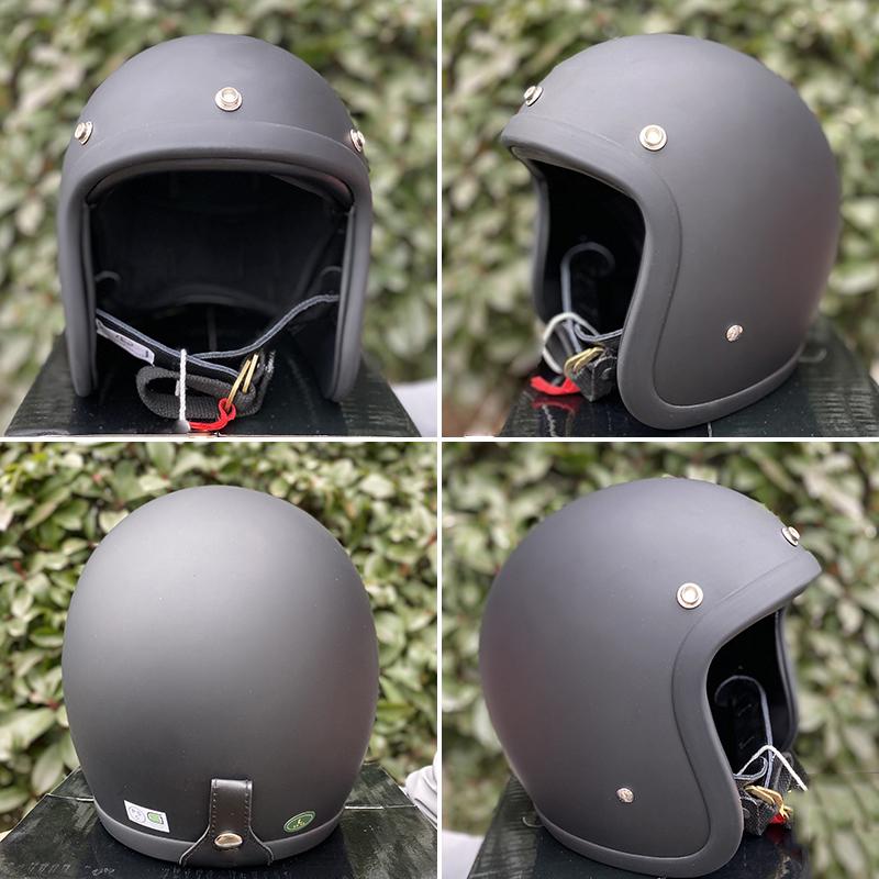 Classic Japanese Style Small Shell Vintage TT&COCASCOS Open Face Helmet Jet 500TX Cafe Racer Scooter 3/4 Motorcycle Helmet