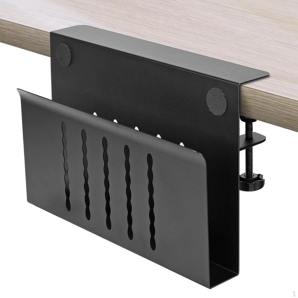 Desk Laptop Holder for Under Storage Organizer with Aluminum Alloy Clamp And Cable Management