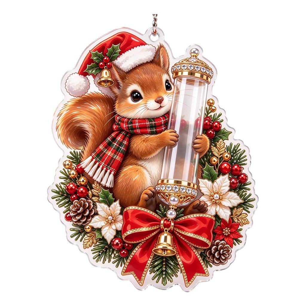 Christmas Cute Animal Gift Holder Hanging Ornament for Holiday Tree Decoration