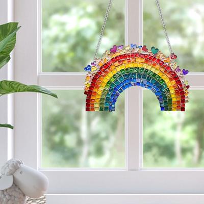 Rainbow Crystal Valentine's Day Gift Acrylic Window Decoration Pendant Catcher Home Decor