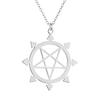 Kinitial Exquisite fashion earrings Algol Chaos plated pentant necklace A birthday gift from Eight pointed star to a loved one