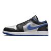 Baskets Air Jordan 1 Low Noir Game Royal Homme Blanc Platine Métallique 553558-007