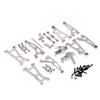For MJX Hyper Go 1/16 16207 16208 16209 16210 H16 Metal Front Lower Arms Upgrade Swimg Arm Steering Linkage Block Kit Rear Hubs