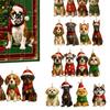 Calendario de Adviento para Perros con Temática de Mascotas, Adornos de Acrílico 2D de Razas, Calendario de 24 Días con Recuerdos para Fiestas Navideñas para Entusiastas