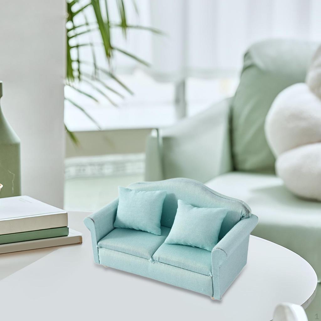 1/12 Dollhouse Sofa Photography Props Miniature Furniture Decorative Decoration
