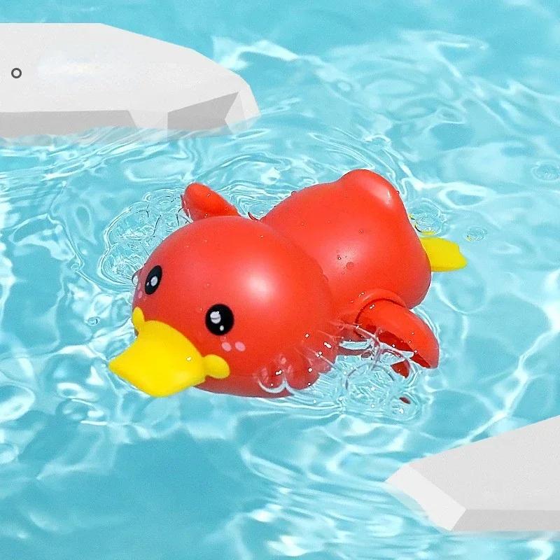 Bath Toy Cute Swimming Duck Bath Toys for Toddlers 1-3 Floating Wind Up Toys for Boy Girl New Born Baby Bathtub Toddler Toy Gift