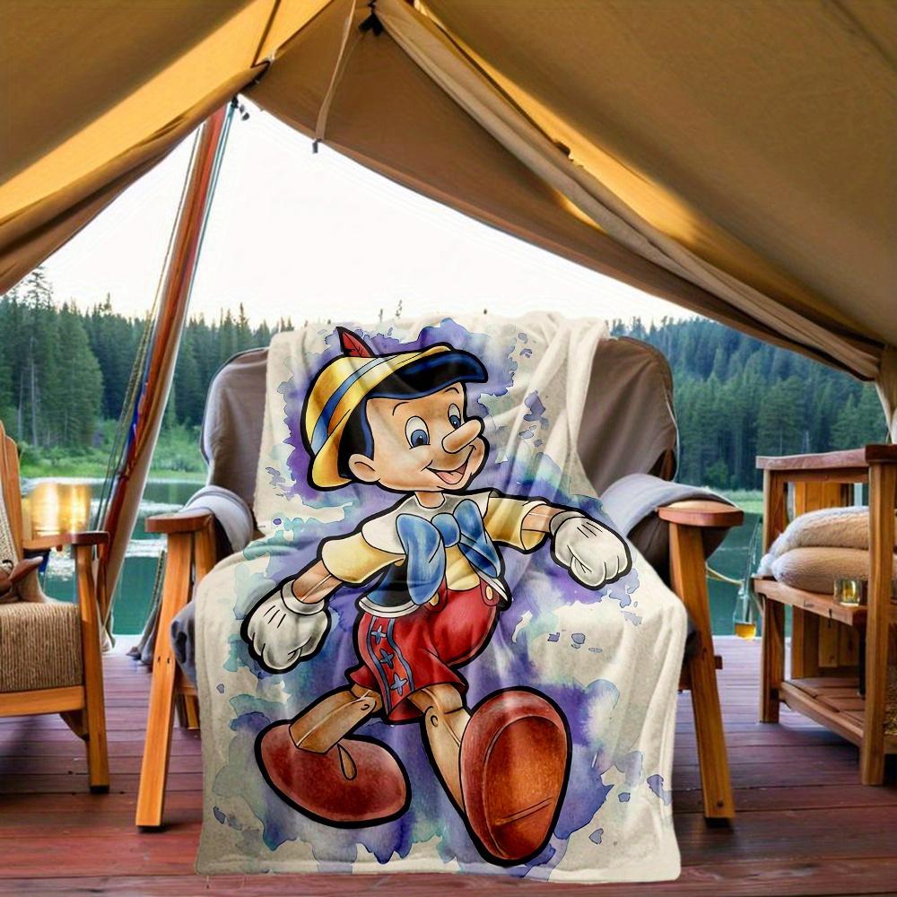 1pc, Pinocchio Blanket Seasonal Throw for All Seasons, Living Room, Travel, Camping, Car Blankets