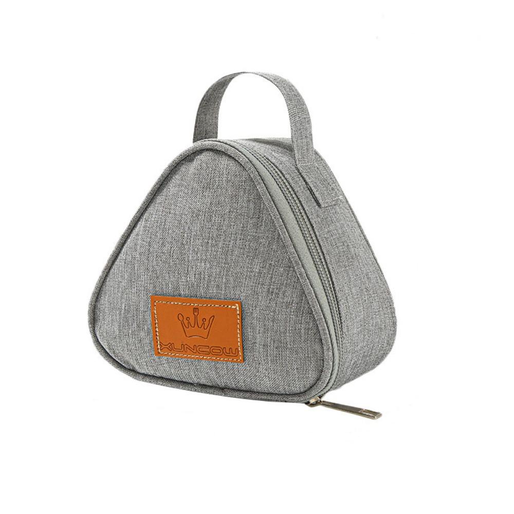 High Quality Portable Triangular Insulation Bag Aluminum Foil Durable Thermal Cooler Lunch Tote Mini Lunch Box серый