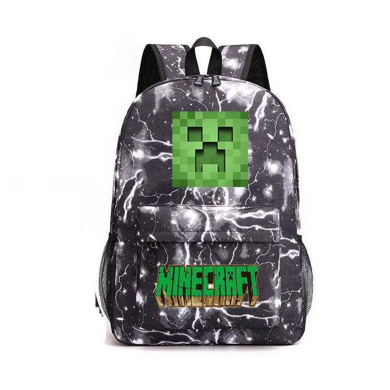 

Рюкзак Для Подростков Майнкрафт Дети Мальчики Девочки Школьный Студенческий Унисекс Сумки Lightning Black