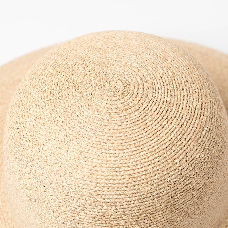 European and American Retro Dome Big Eaves Detailed Lafite Straw Hat Stage Catwalk Outdoor Sunshade Sun Protection Lafite Straw Hat