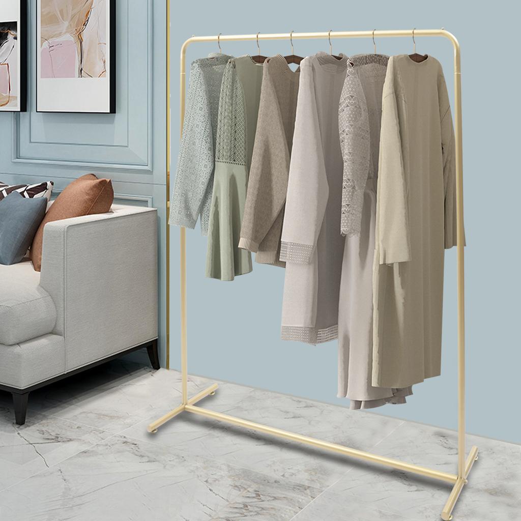 Golden Clothing Rack, Steel Garment Rack with Strong Stability, Large Capacity Wardrobe Organizer, 66 lbs Weight Capacity