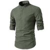 Men's Cotton Long Sleeve Shirt Casual Beach T-Shirt