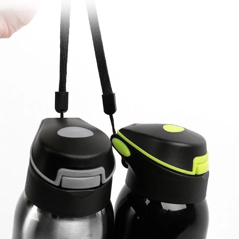 500ML Vacuum Stainless Steel Bicycle Water Bottle: Double Walled Insulated Cycling Water Bottle, Simple Thermo Mug With Straw