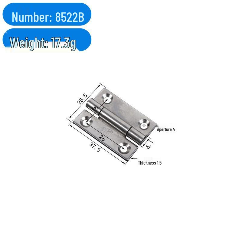 304 Stainless Steel 30x30 Industrial Butt Hinge for Electrical Cabinet, Door, and Window Equipment