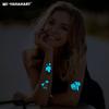 Luminous Blue Tattoo Sticker Nightclub Bar Music Festival Party Female Tattoo Sticker Cool Glowing Face Sticker